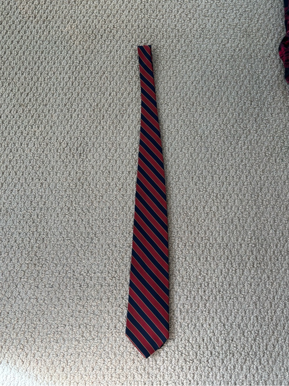 Brooks Brothers Classic Navy and Red Striped Men's Tie